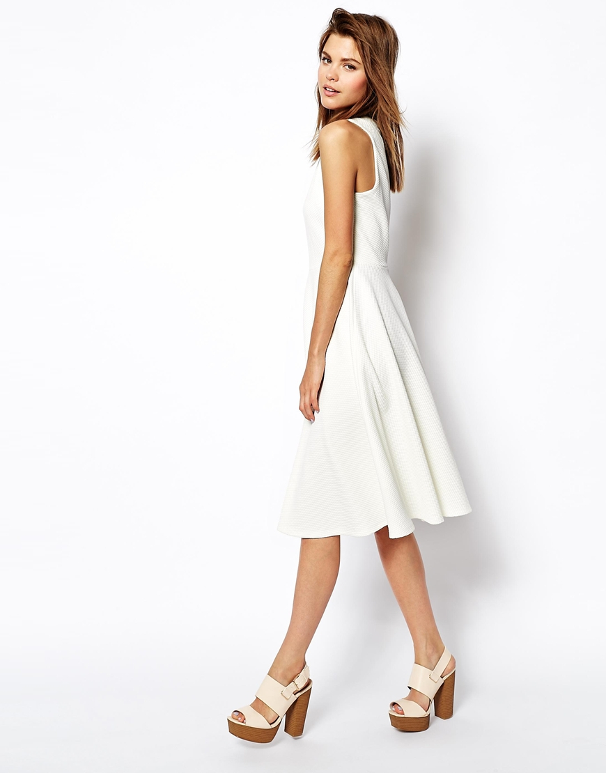 ASOS Midi Skater Dress In Texture With ...