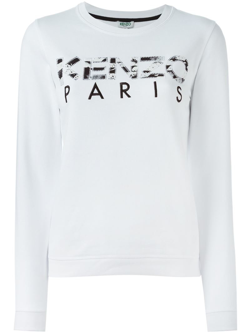 Lyst - Kenzo Paris Sweatshirt in White