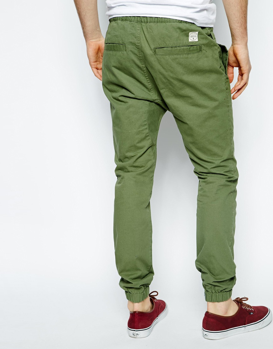 Native Youth Chino Jogger in Green for Men | Lyst