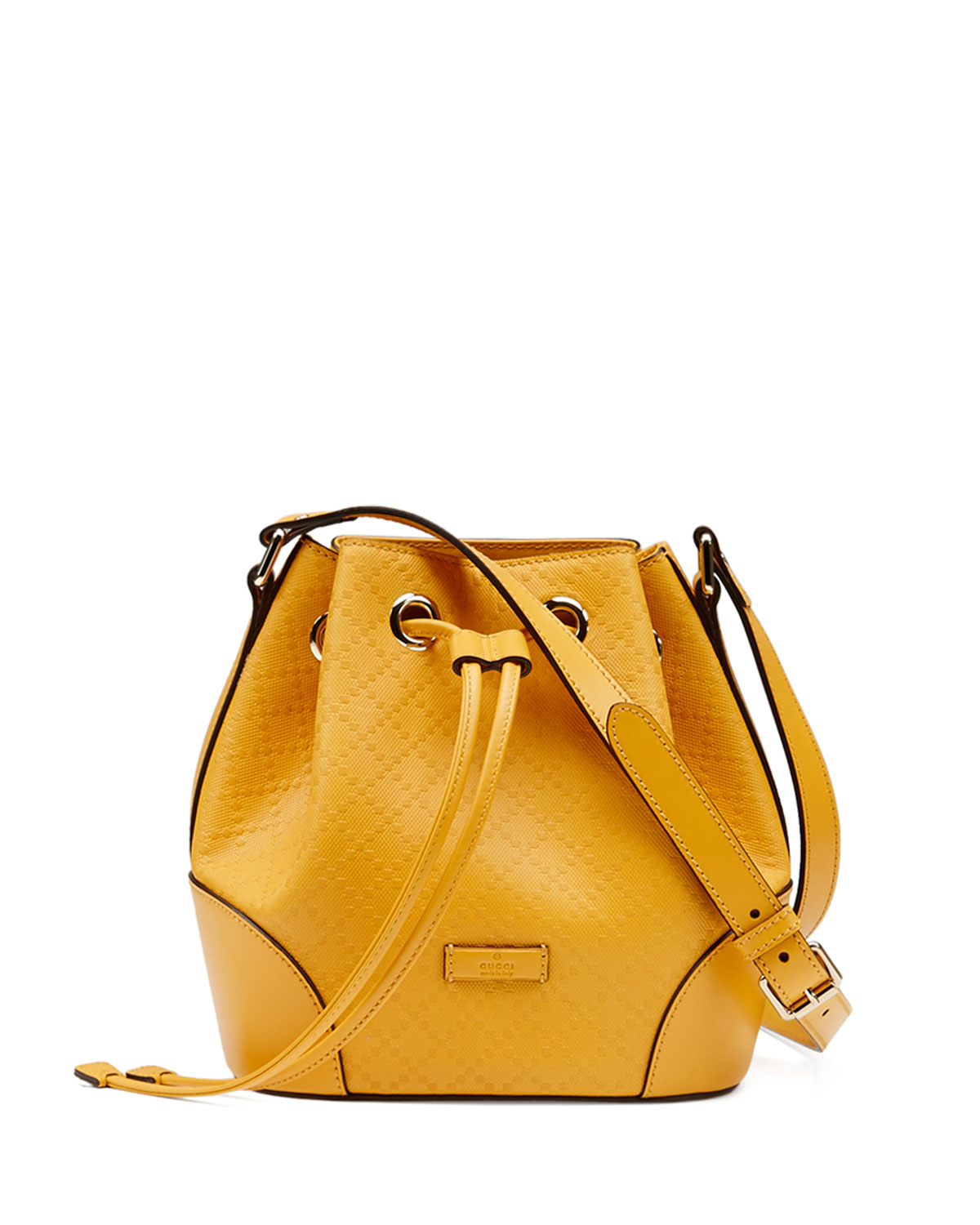 Gucci Bright Diamante Small Bucket Bag in Yellow Lyst