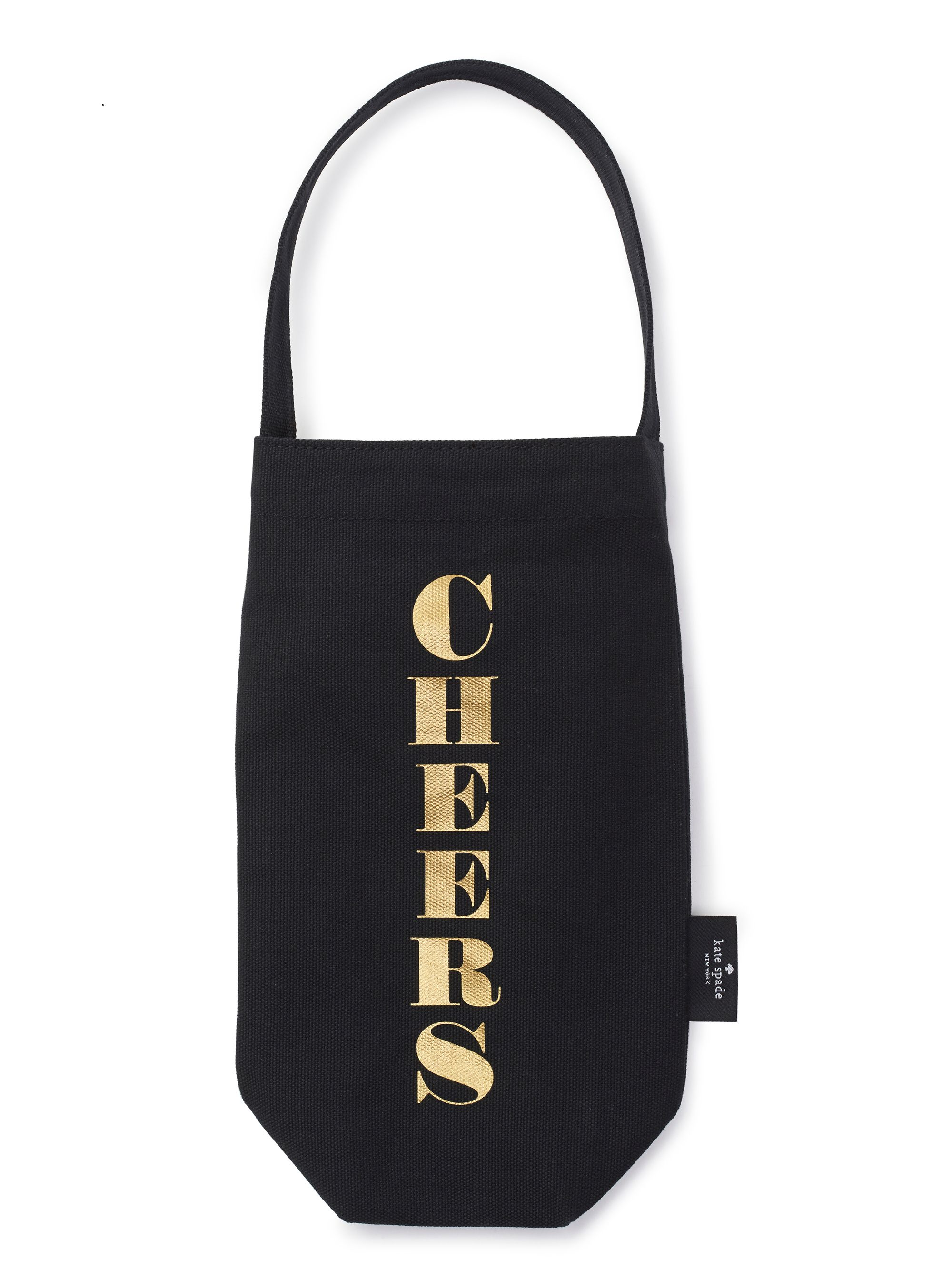 Lyst Kate Spade New York Cheers Wine Tote in Black