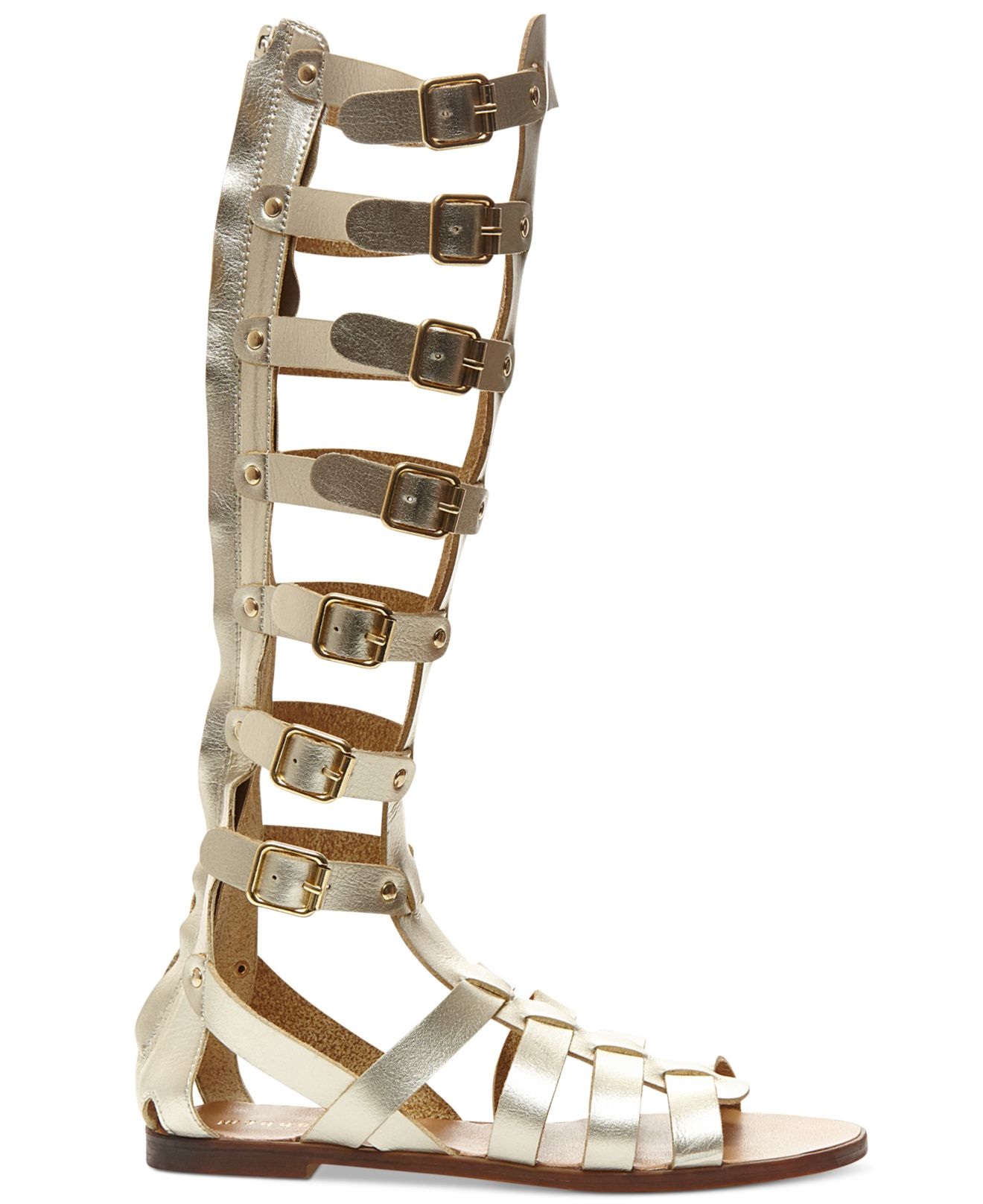 Madden Girl Penna Tall Shaft Gladiator Sandals in Gold (Metallic) - Lyst