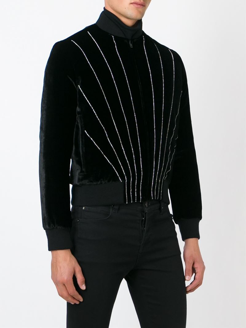 embellished bomber jacket