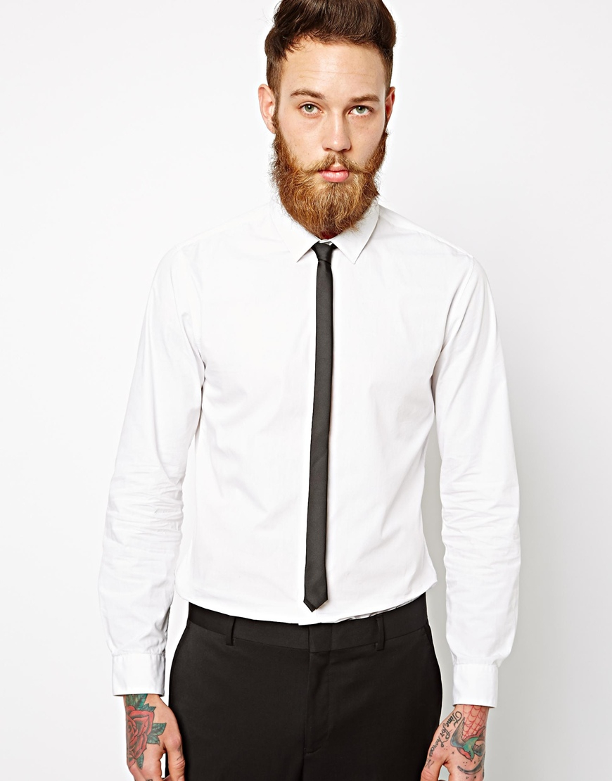 ASOS Skinny Tie In Black for Men | Lyst