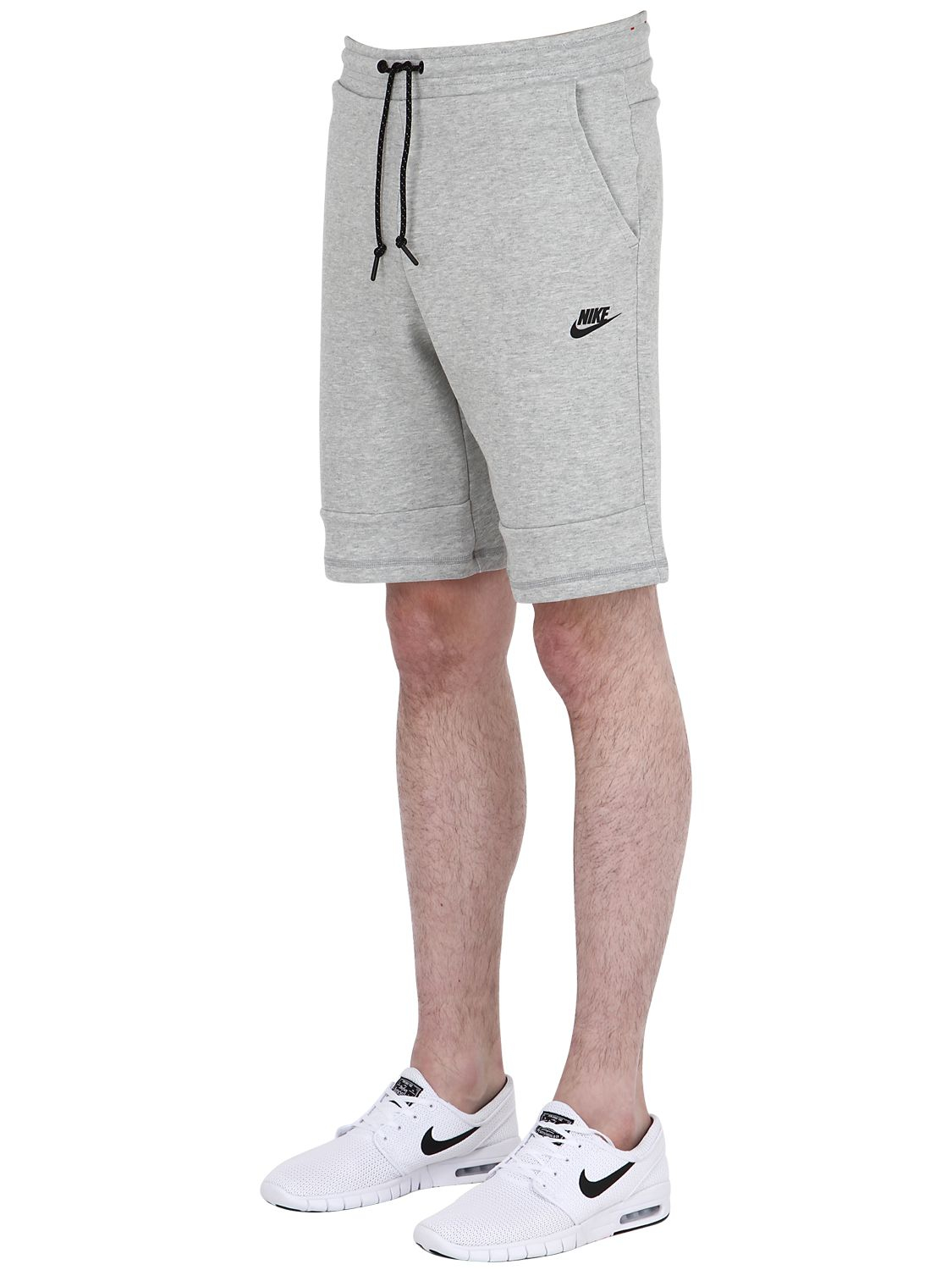 nike jogger shorts grey