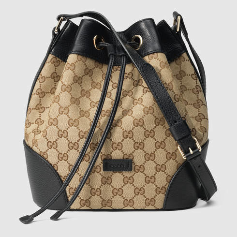 gucci canvas bucket bag