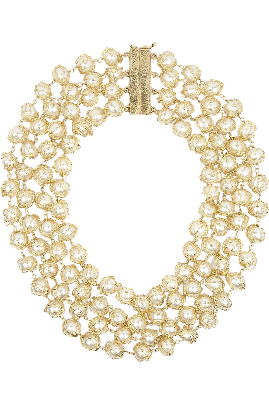 Lyst Rosantica GoldDipped Freshwater Pearl Necklace in Metallic