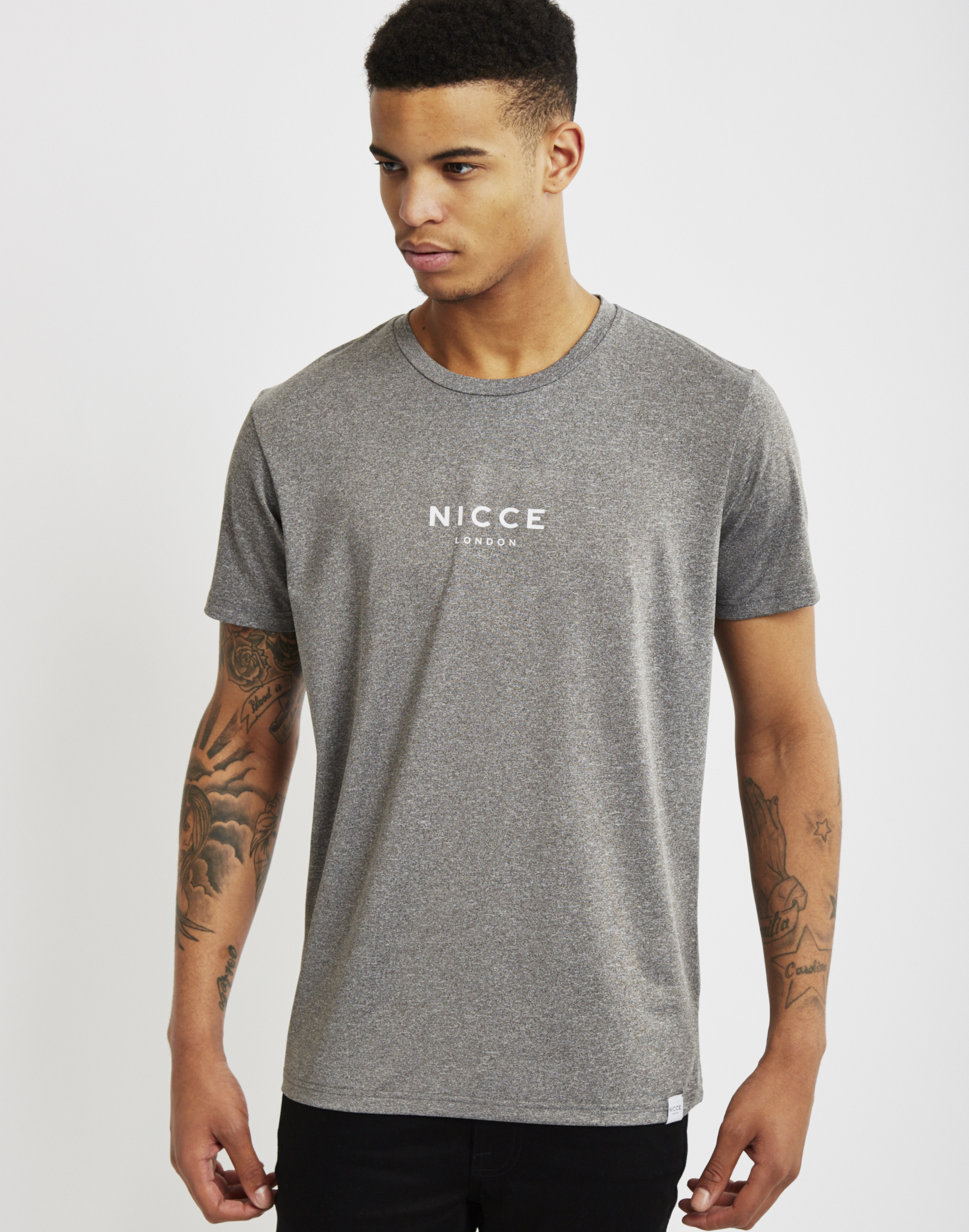 Lyst - Nicce London Poly Tech T-shirt Grey in Gray for Men