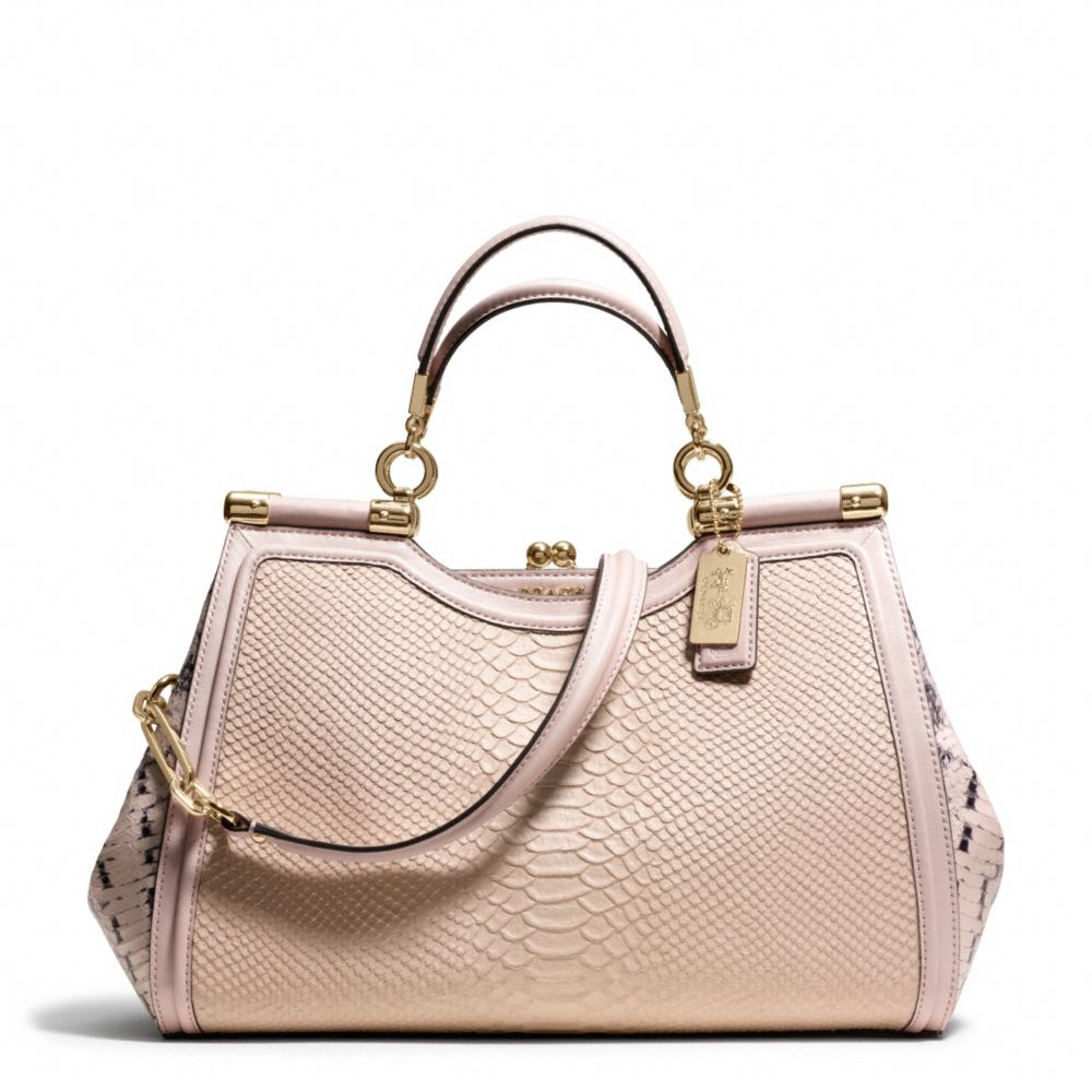 COACH Madison Pinnacle Carrie Satchel in Textured Leather