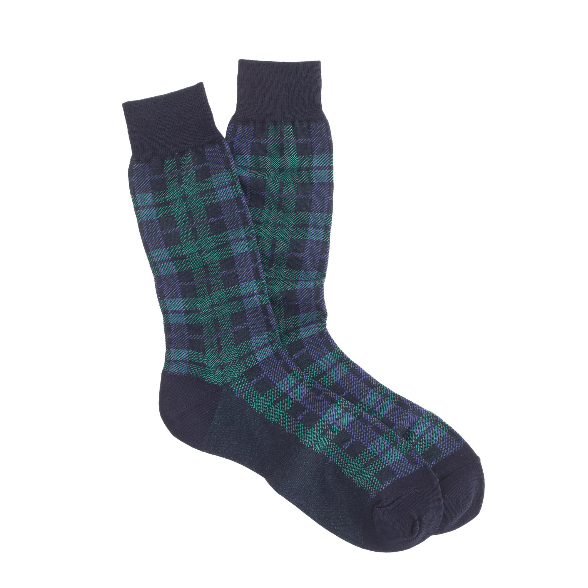 J.Crew Tartan Socks in Green for Men Lyst