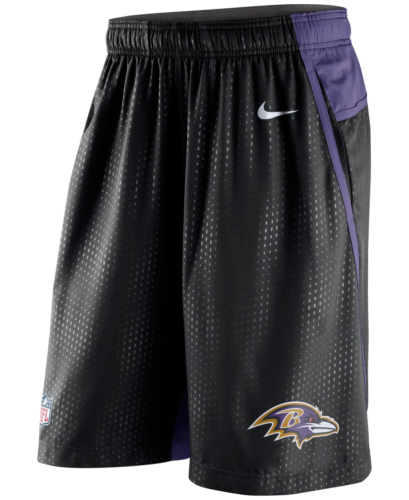 Nike Men's Baltimore Ravens Dri-fit Fly Xl 3.0 Shorts in Black/Purple ...