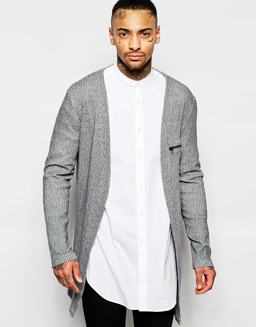 longline zip cardigan