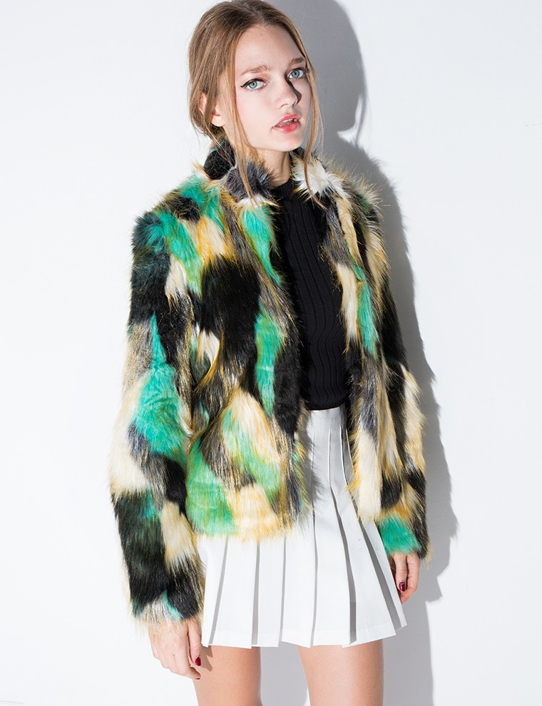 Woods By Roberto Vazquez Iconic Marni Fashion Runway Look Featuring Coloured Fur Coat Designed By Consuelo Castinglioni