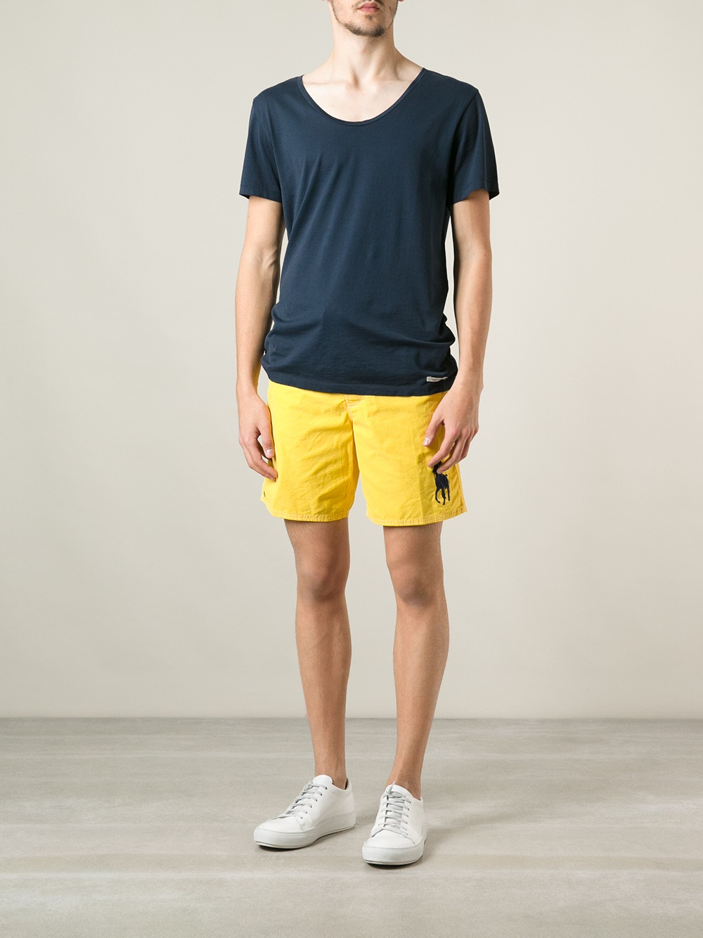 Polo ralph lauren Logo Bermuda Shorts in Yellow for Men | Lyst