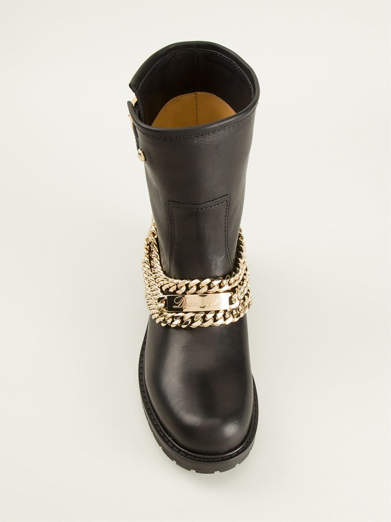 chain biker boots