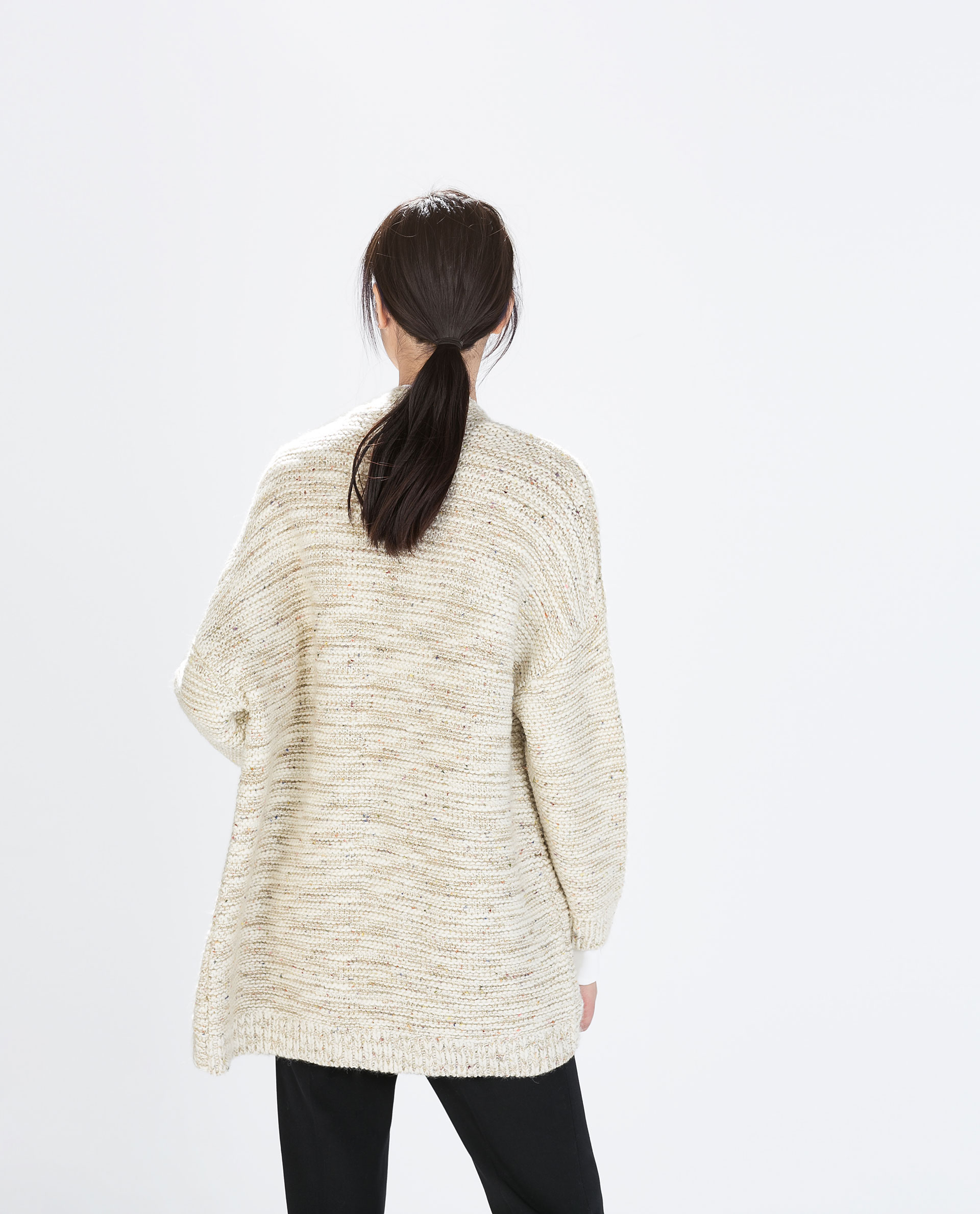 beige cardigan zara