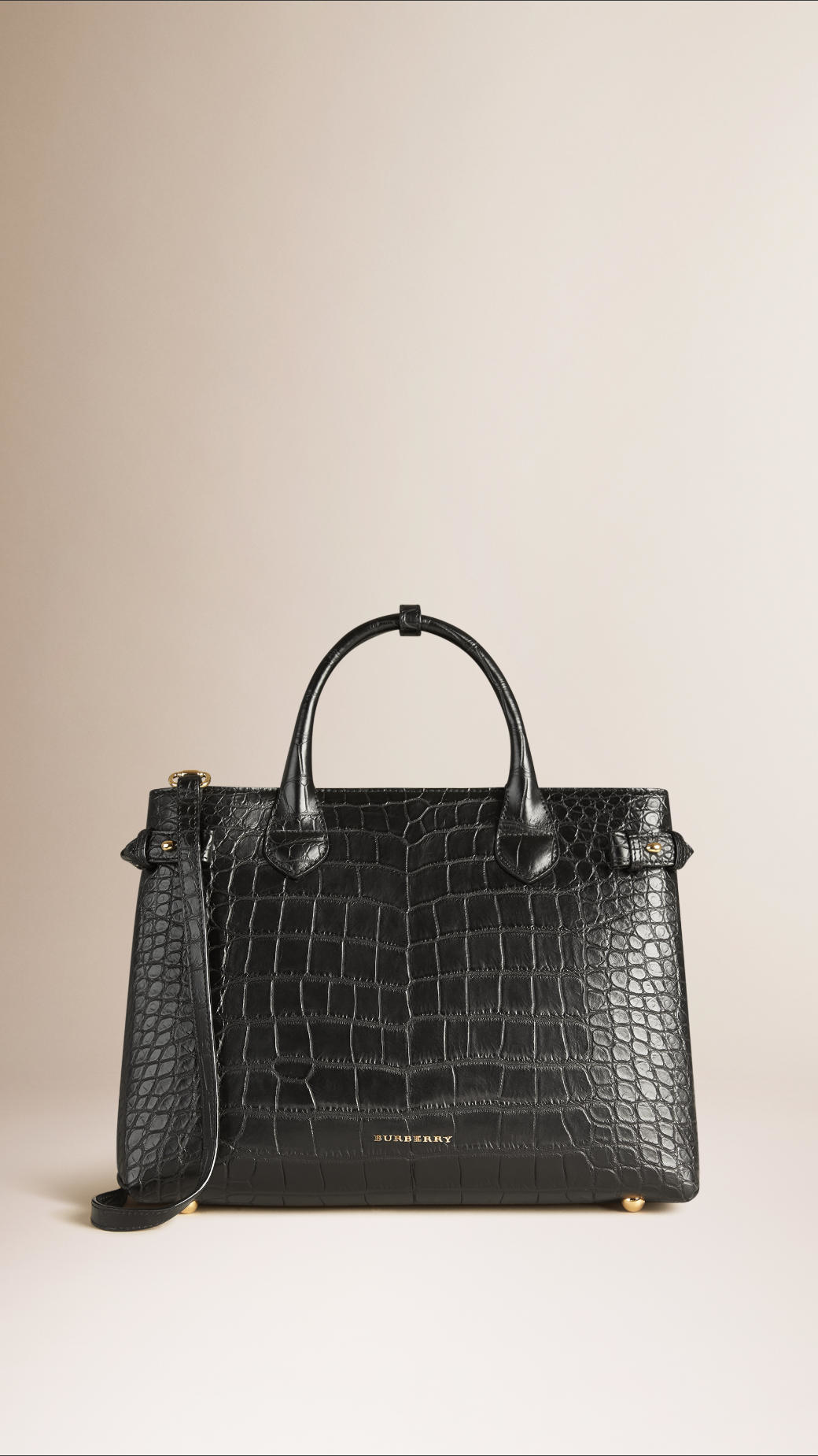 Burberry, Accessories, Black Textured Alligator Leather Ipad Case