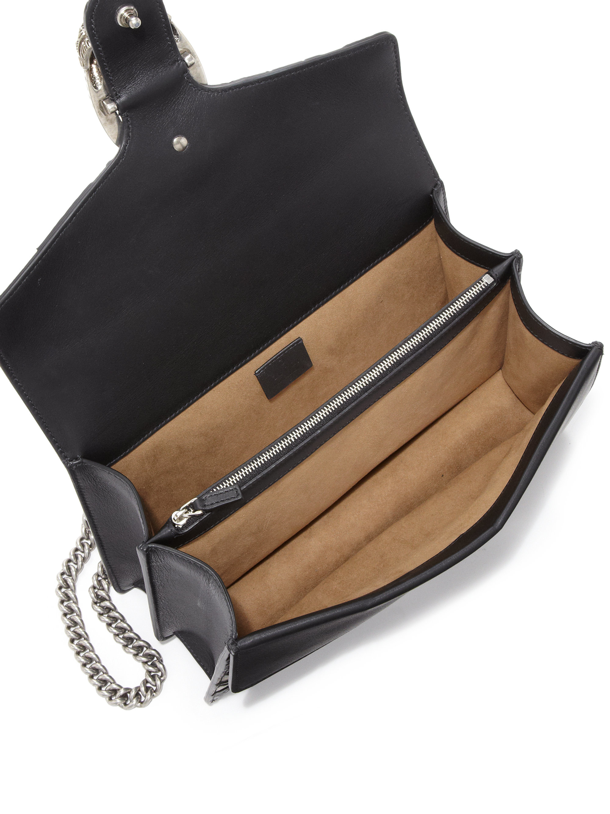 Gucci Dionysus Small Arabesque Shoulder Bag in Beige-Black (Black) - Lyst