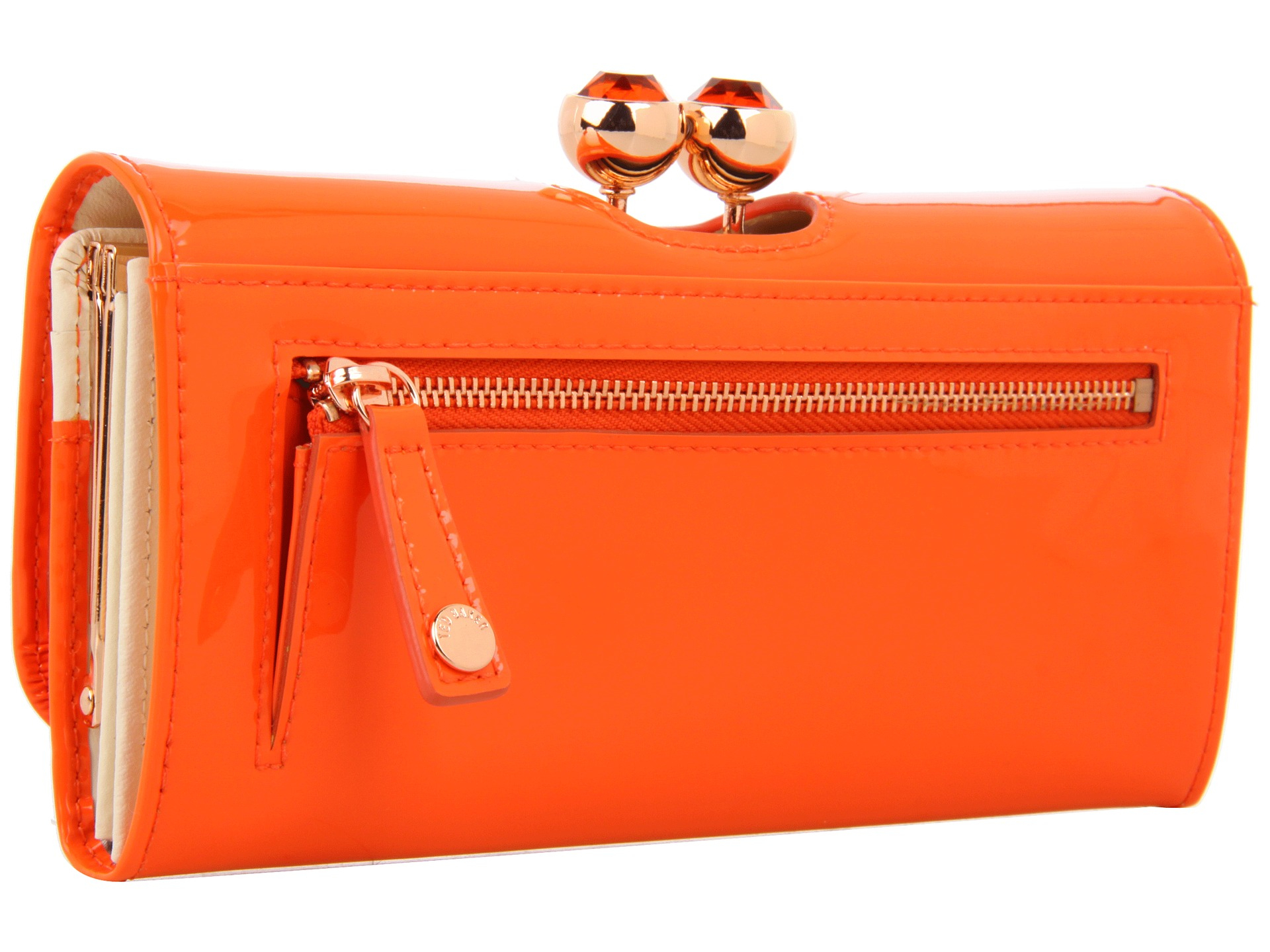 red orange purse