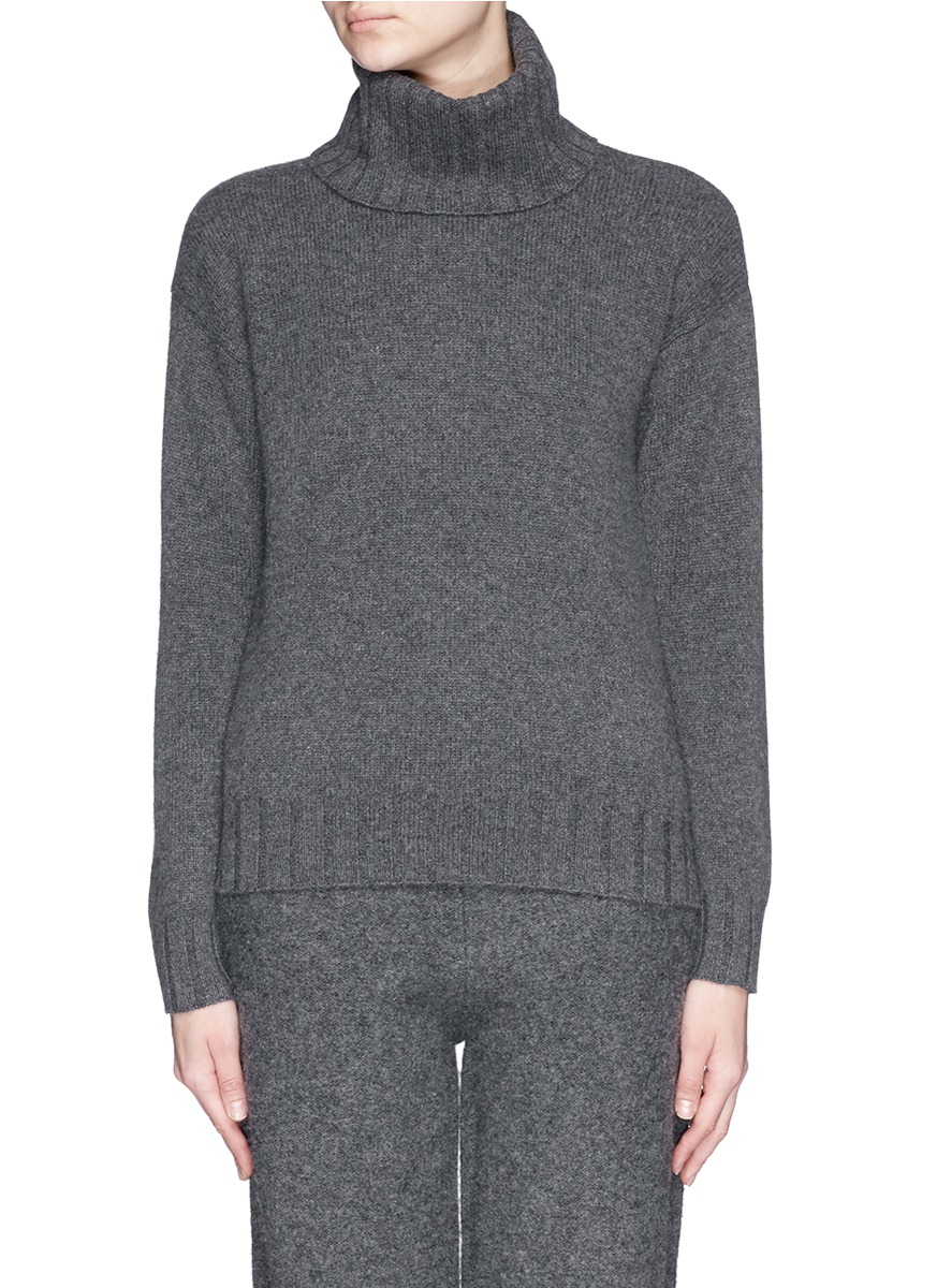 Theory 'lanola' Cashmere Turtleneck Sweater in Grey (Gray) - Lyst