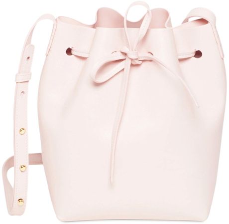 Mansur Gavriel Medium Leather Bucket Bag in Pink | Lyst