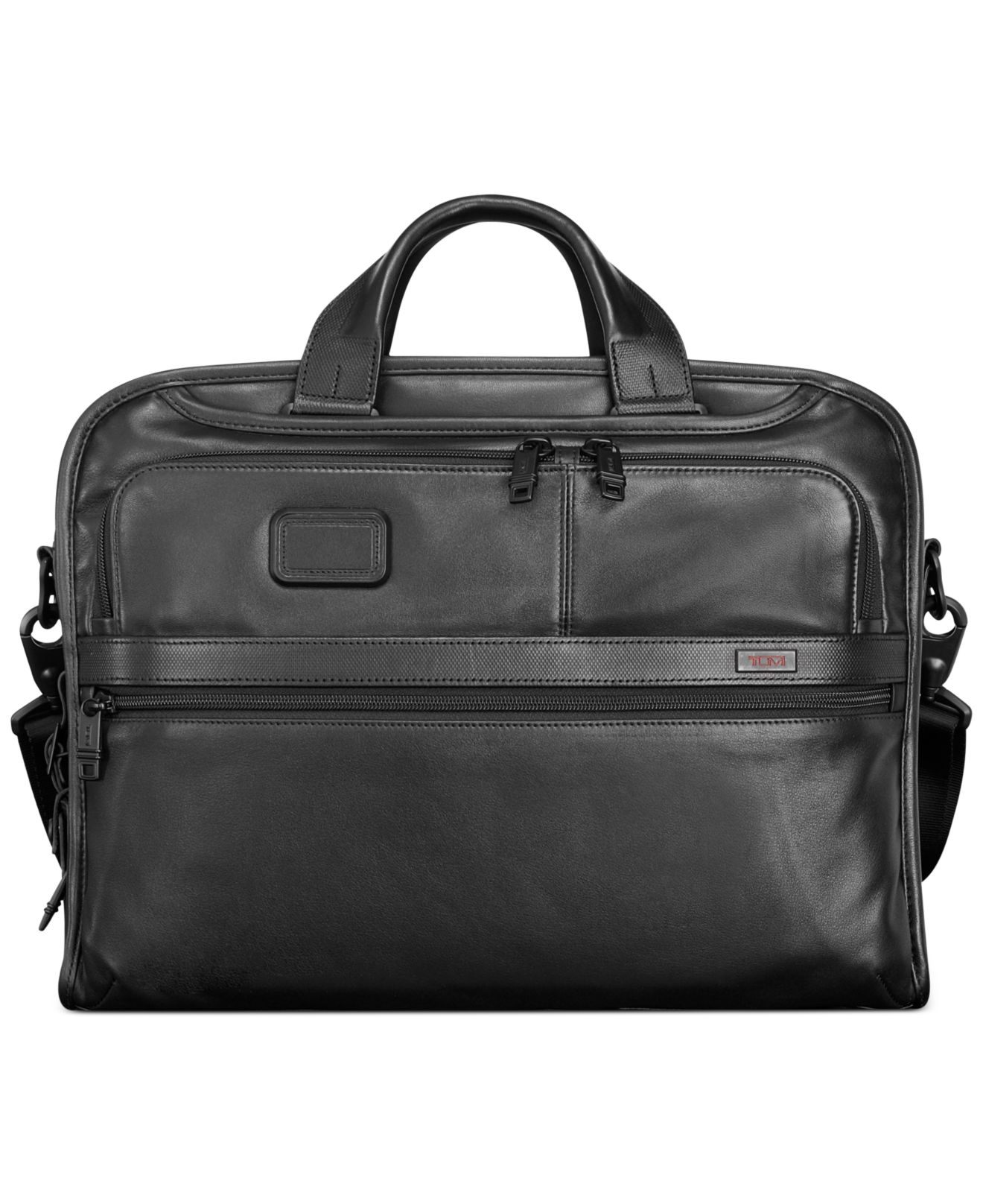 Tumi Alpha 2 Leather Organizer Portfolio Briefcase in Black for Men | Lyst