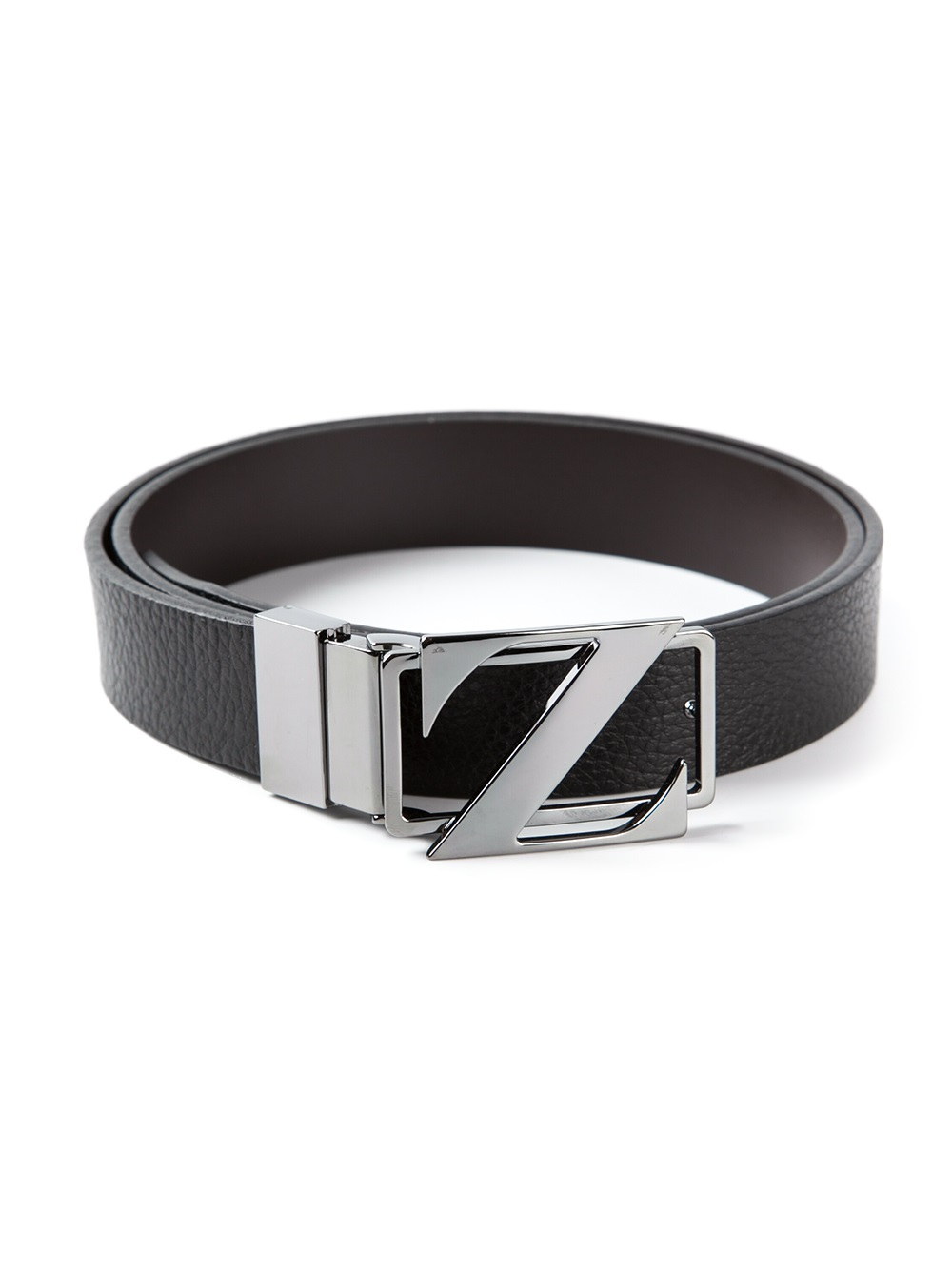 Zegna Buckle Belt in Black for Men | Lyst