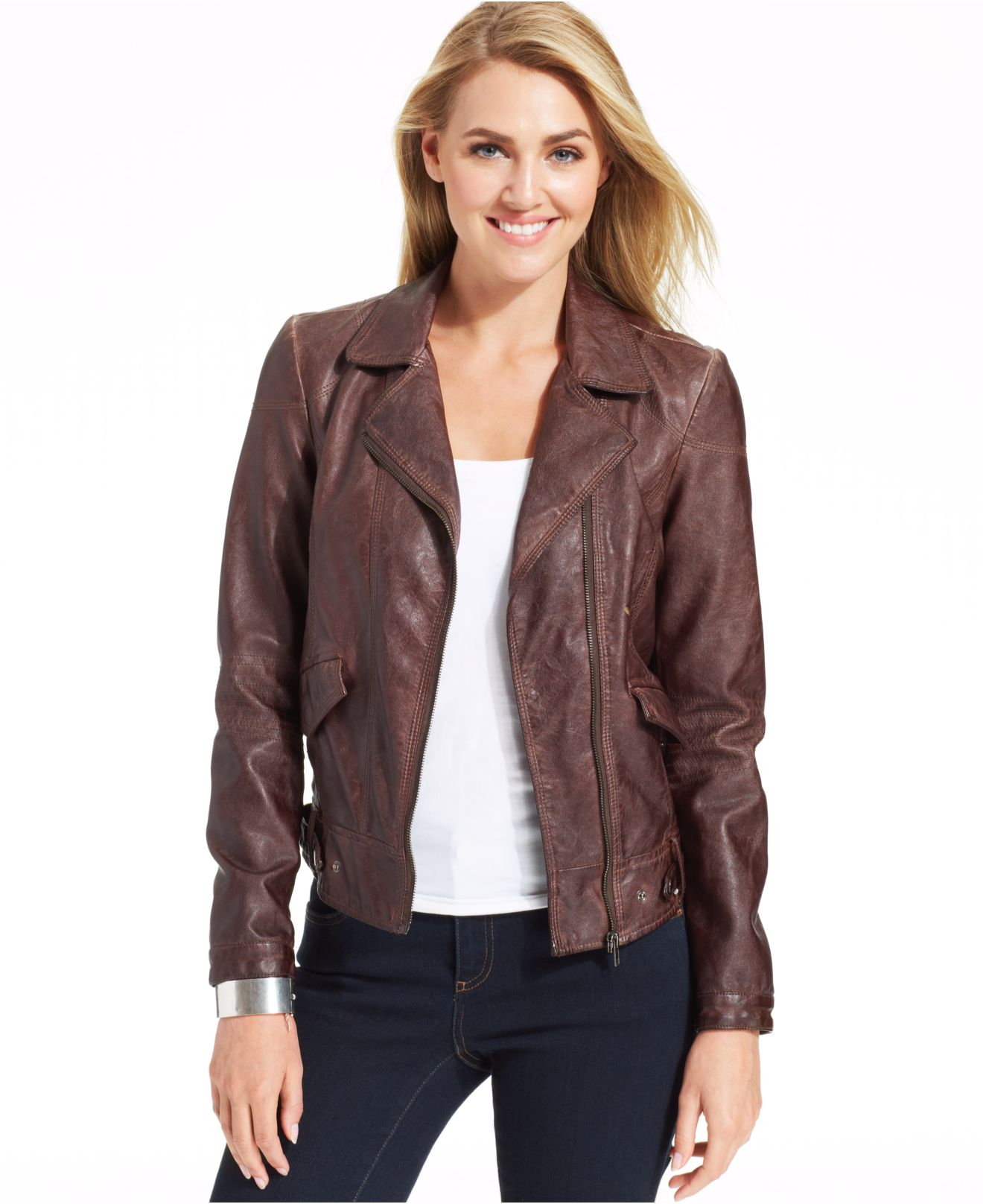 Kut From The Kloth Dean Faux-Leather Jacket in Brown | Lyst