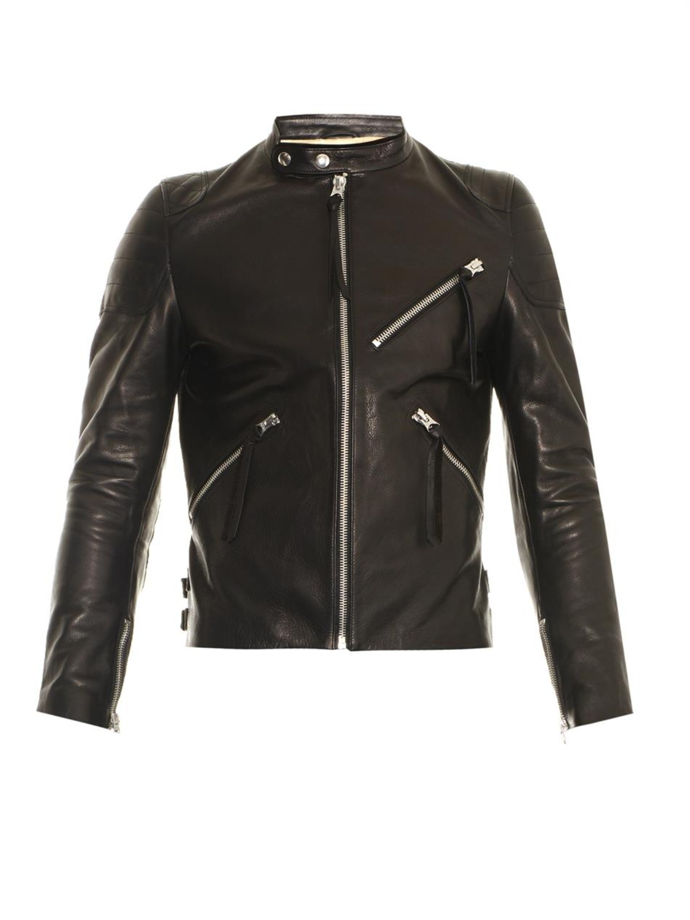 Acne Studios Oliver Leather Jacket in Black for Men | Lyst