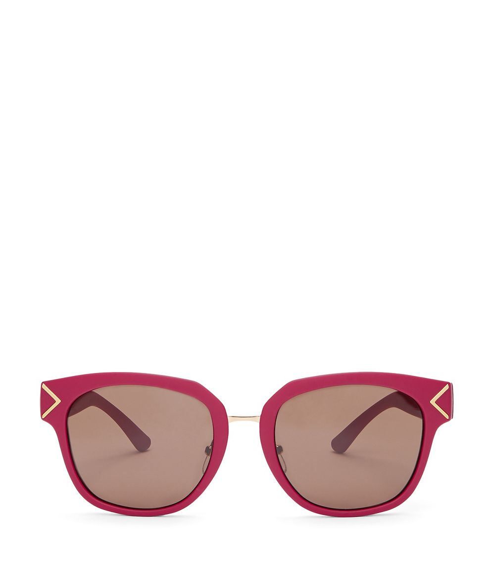 tory burch metal trim matte sunglasses