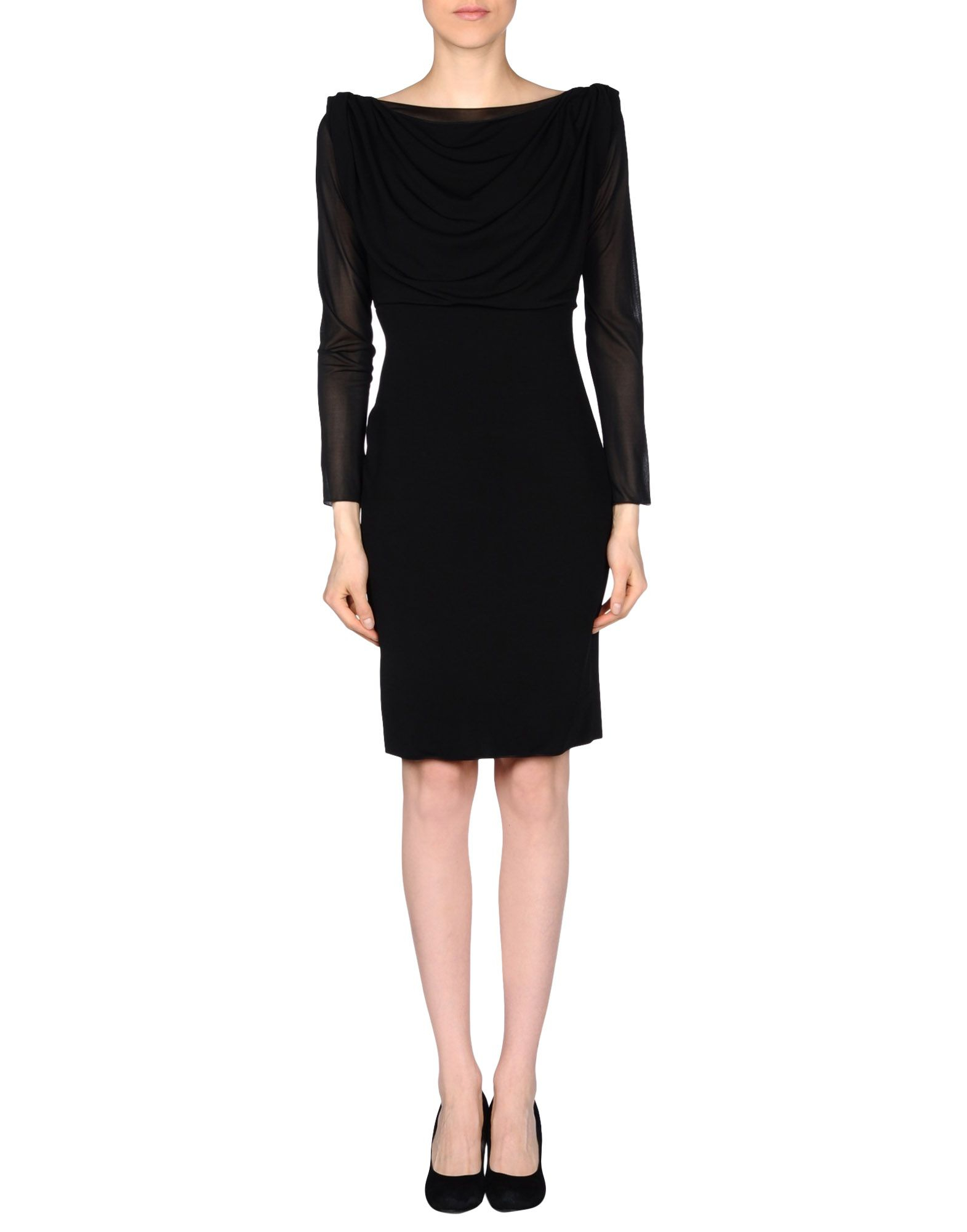 Armani Short Dress in Black | Lyst