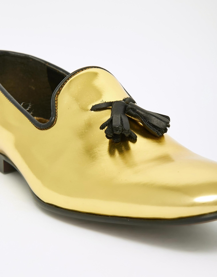 loafers with gold