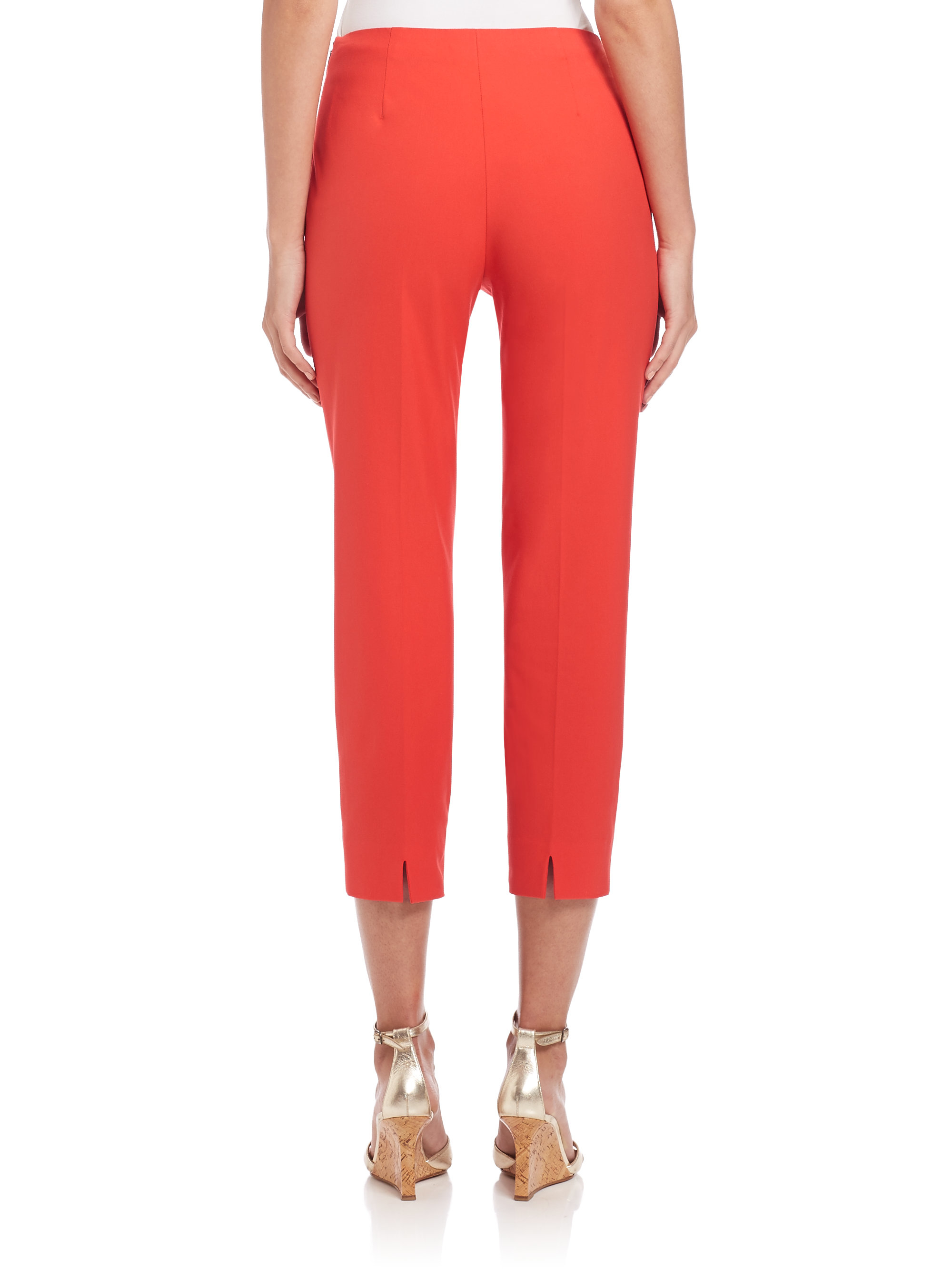 Piazza Sempione Cotton Audrey Pants in Red - Lyst