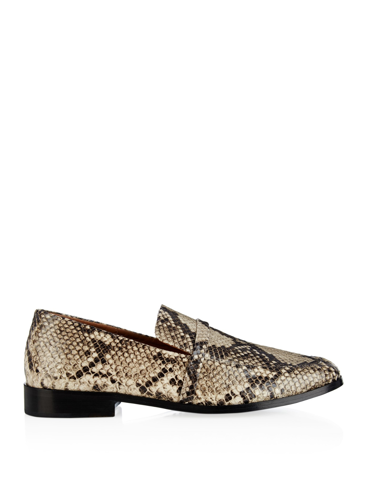 loafers snake print