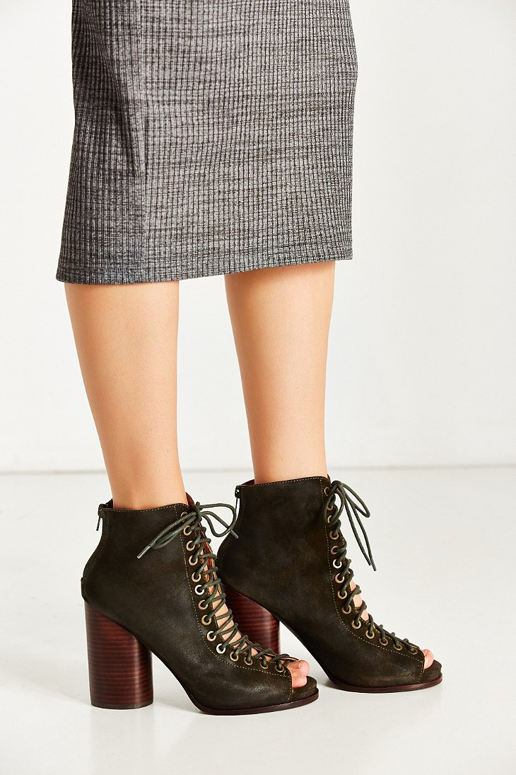 Jeffrey Campbell Free Love Lace-up Heel in Green | Lyst