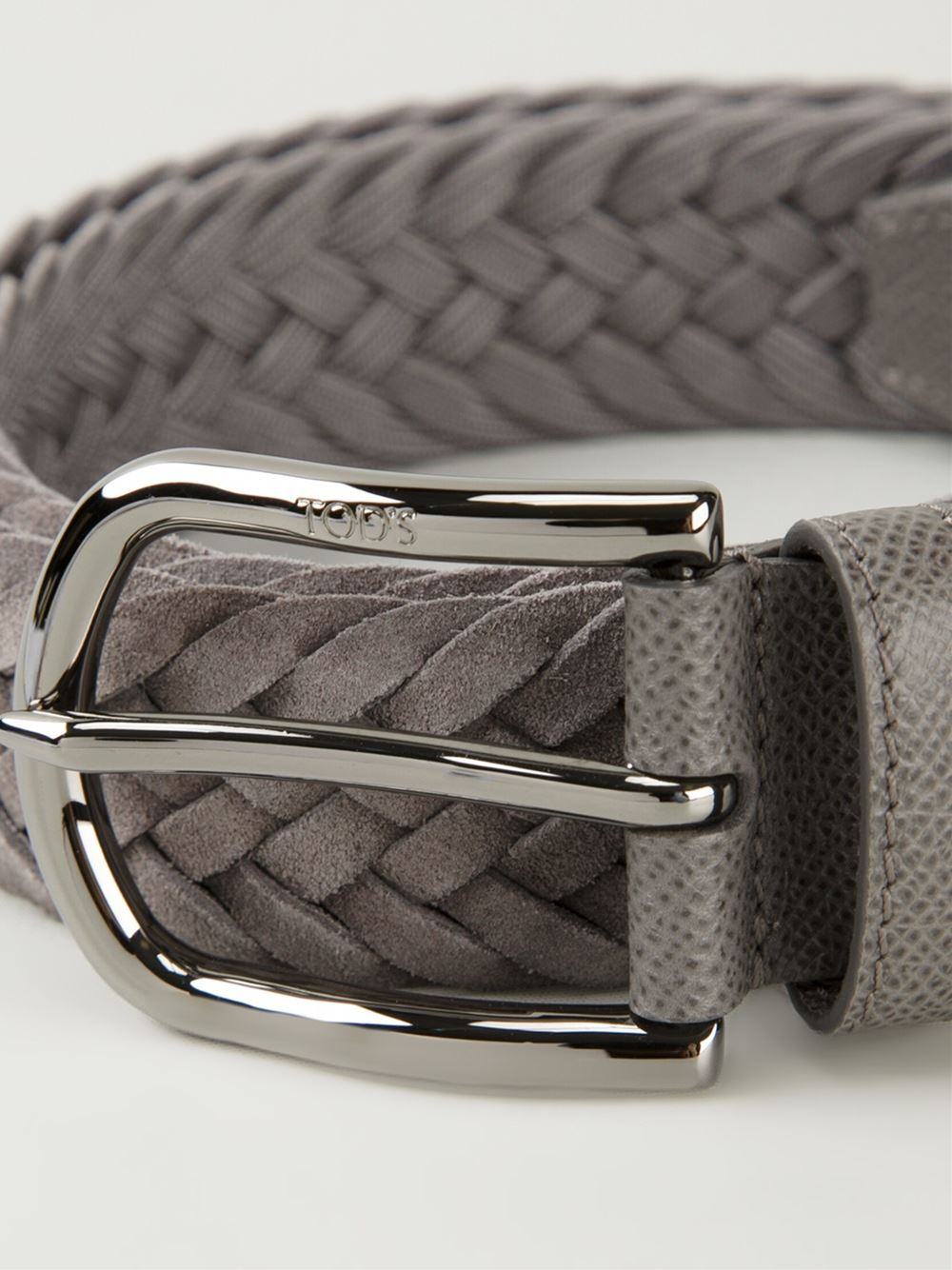 Tod's Braided Belt in Grey (Gray) for Men Lyst