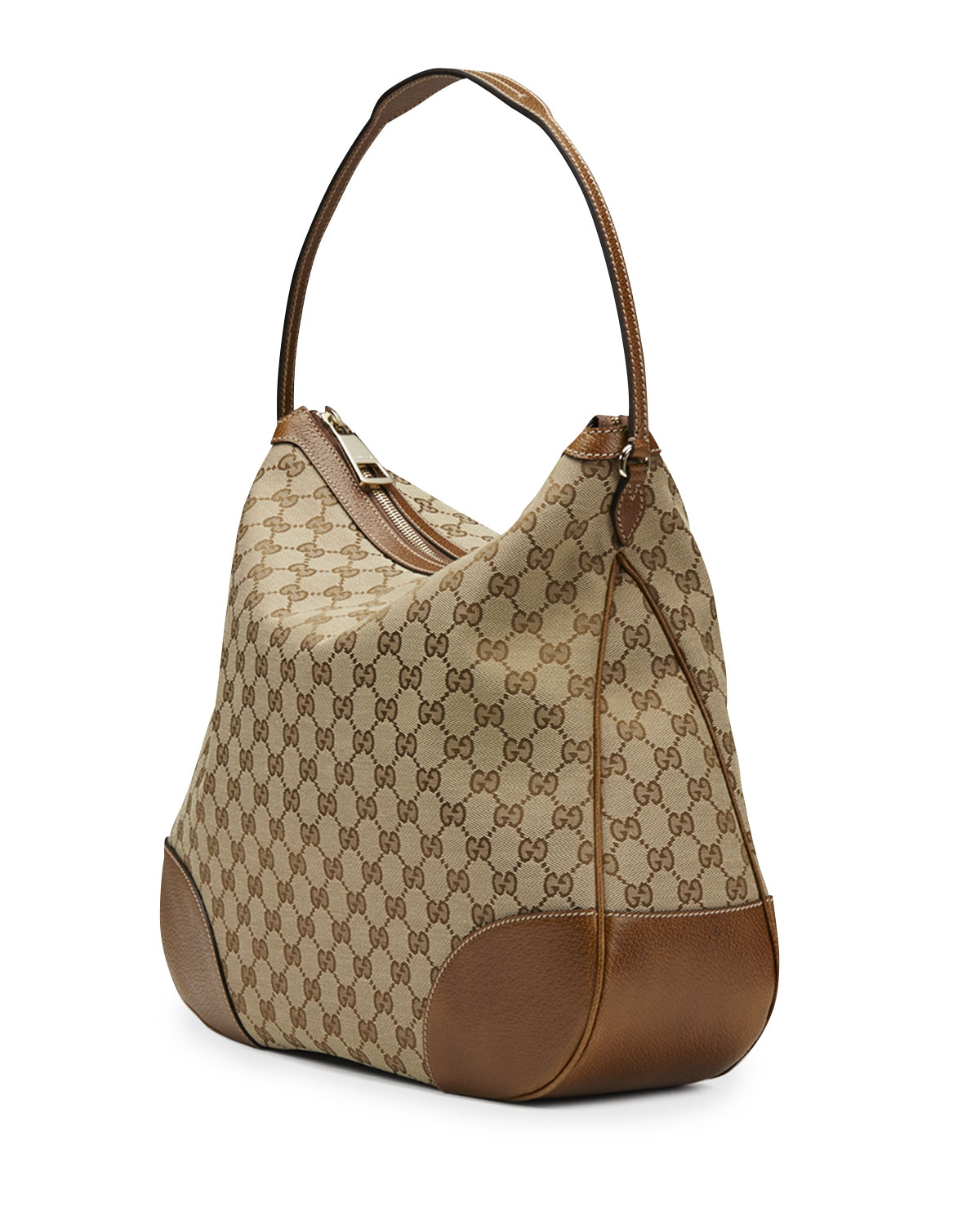 Gucci Bree Original Gg Canvas Hobo Bag in Brown (TAN/BROWN) | Lyst