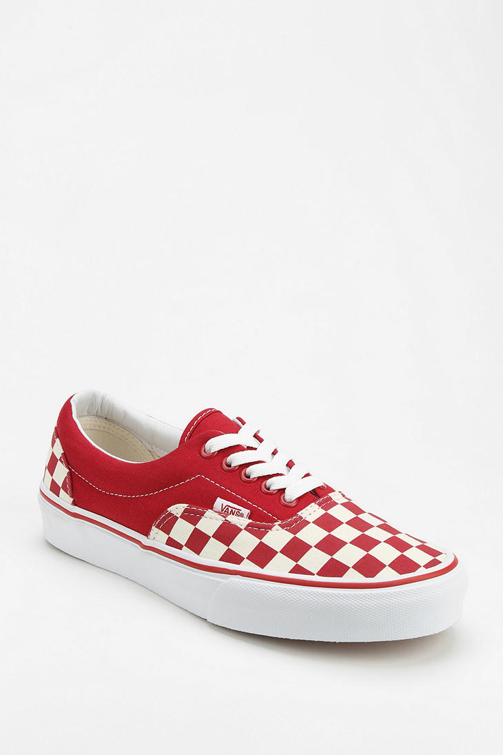 red white checkered vans