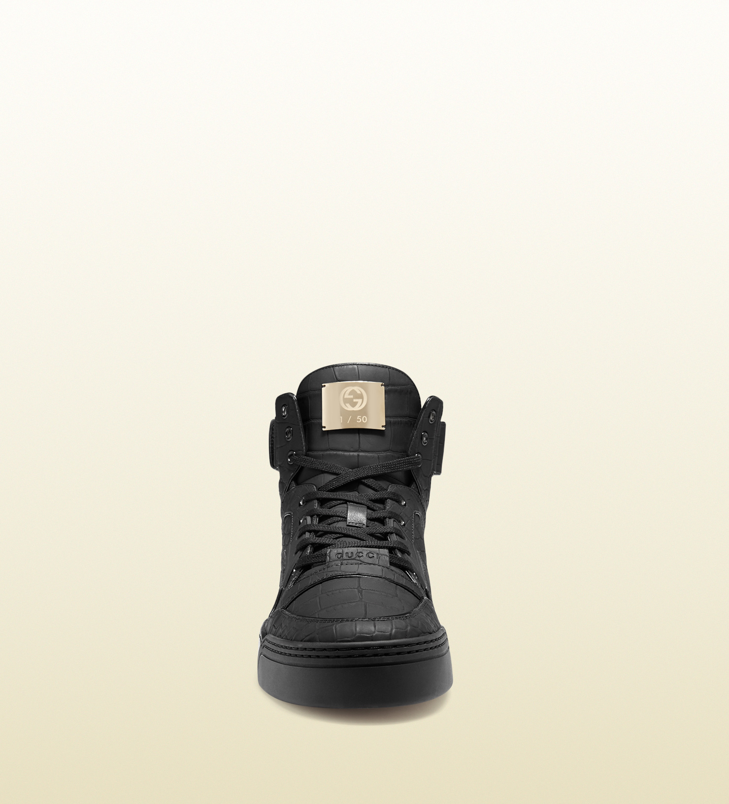 Gucci Limited Edition Crocodile Sneakers in Black for Men | Lyst