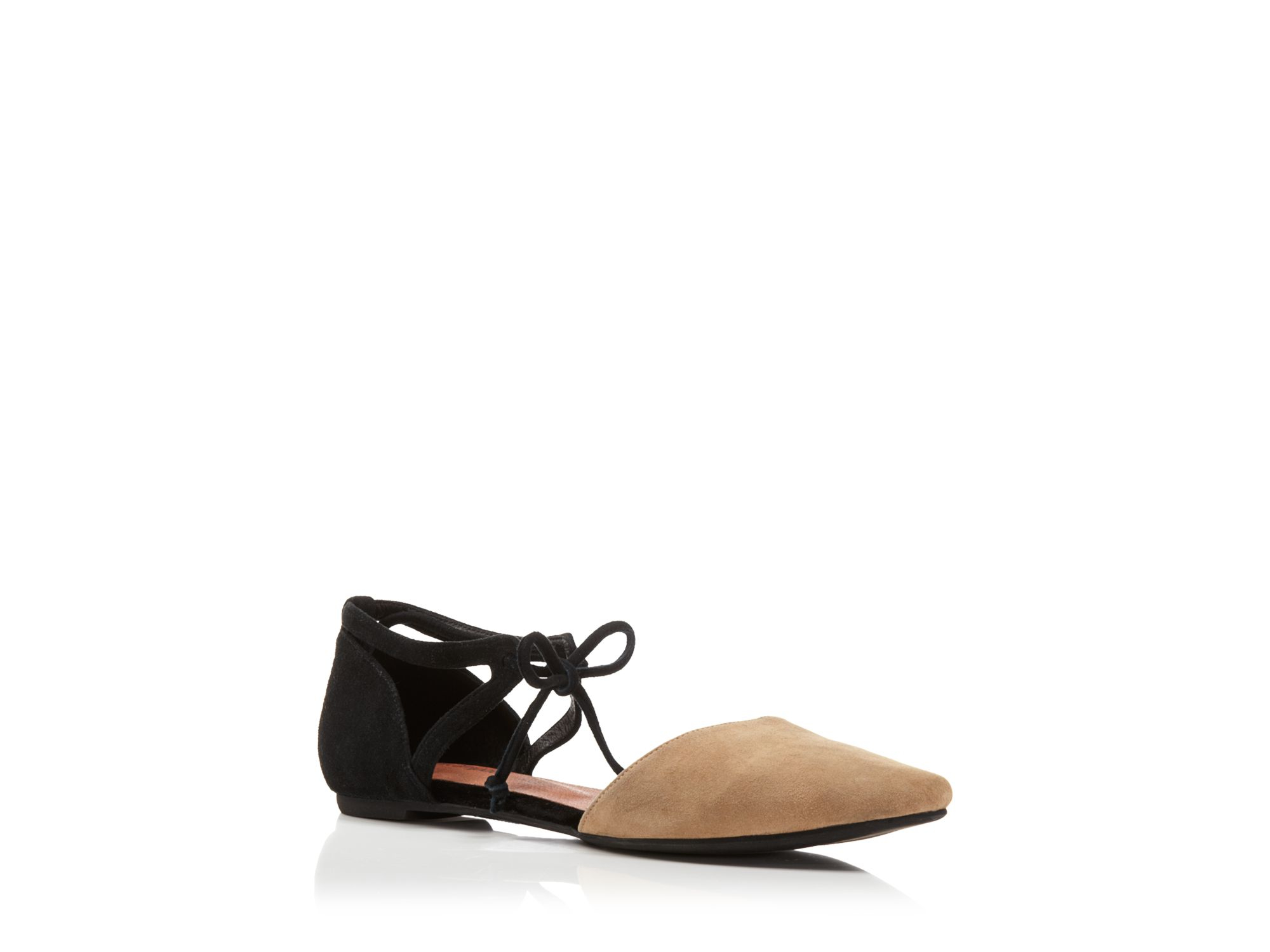 two piece ankle strap flat