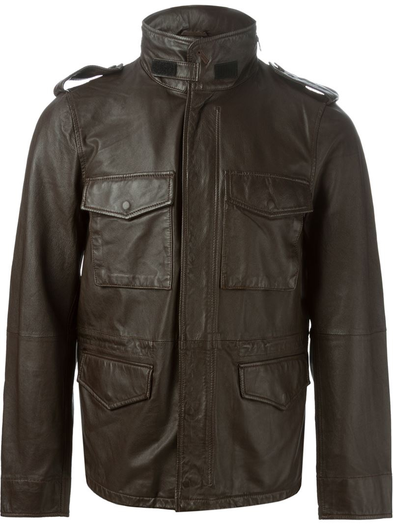 Aspesi Pouch Pockets Jacket in Brown for Men Lyst