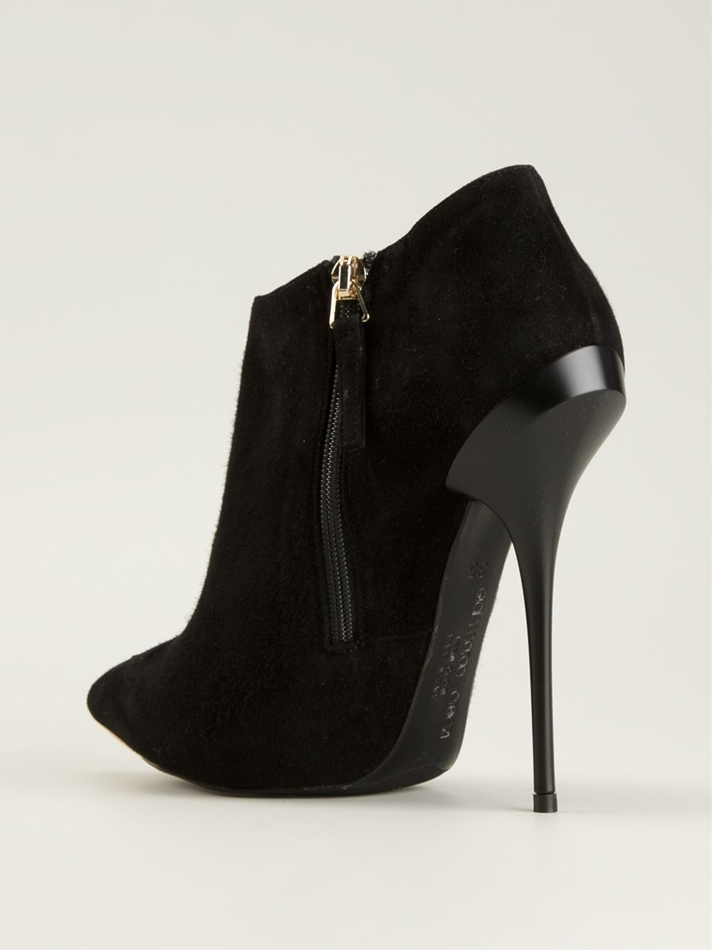 Gianmarco lorenzi Pointed Toe Ankle Boots in Black | Lyst
