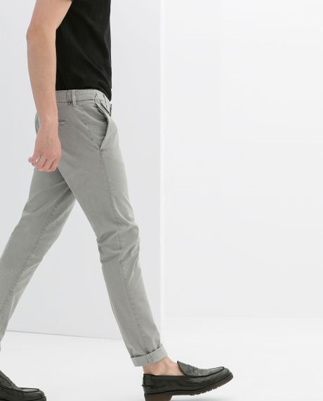 Zara Ankle Length Trousers in Gray for Men (Mid-grey) | Lyst