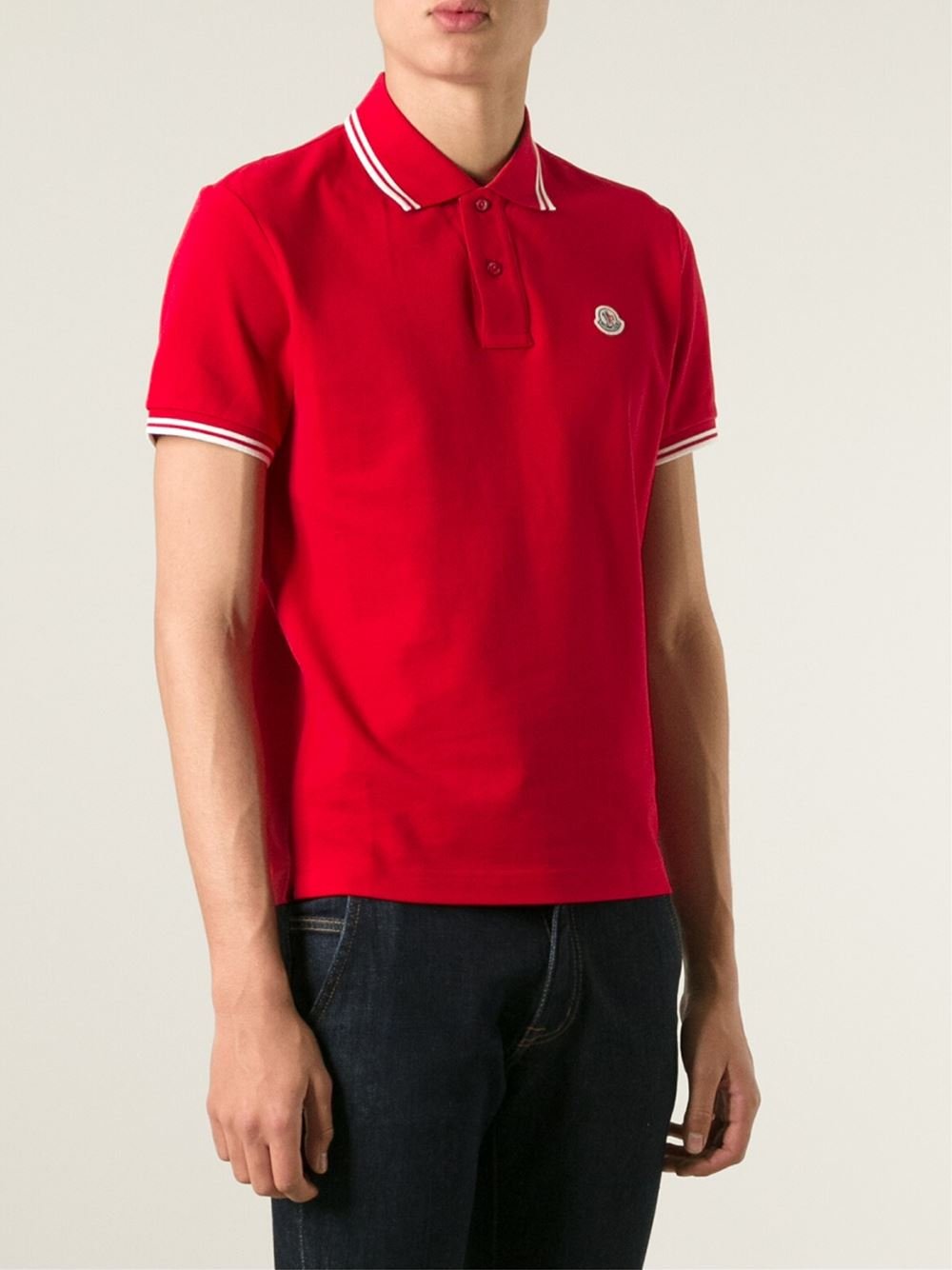 moncler polo shirt red