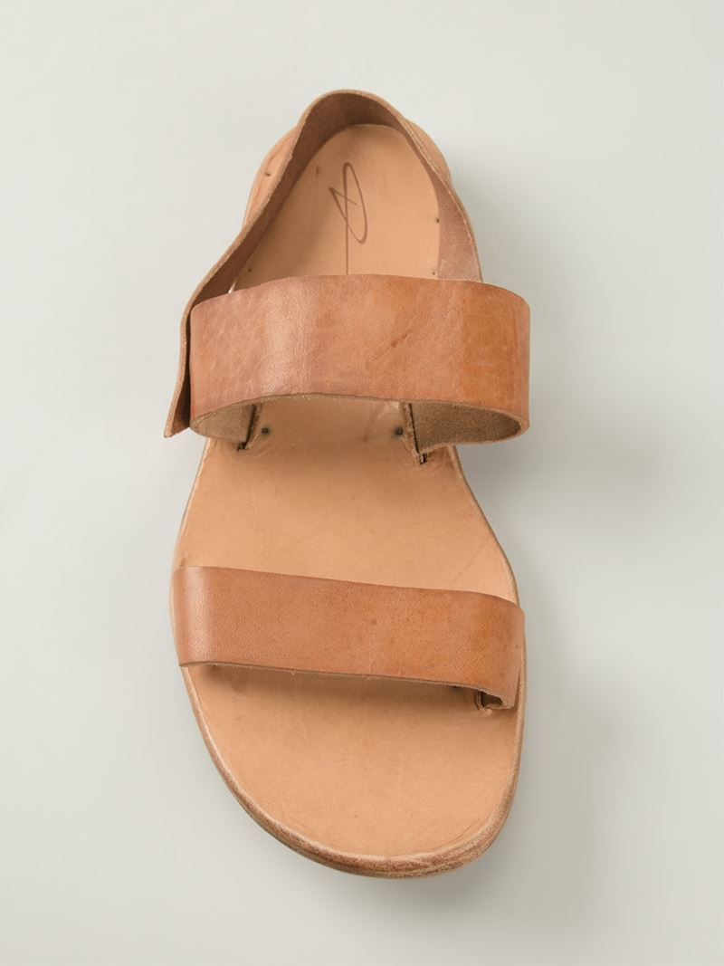 Dimissianos & Miller Wooden Sole Double Strap Sandals in Brown for Men - Lyst