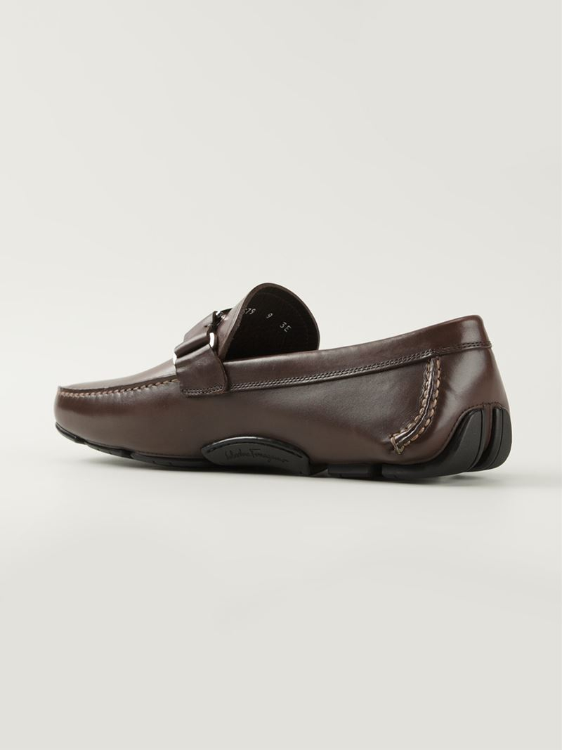 Ferragamo Sardegna Driving Shoes in Brown for Men | Lyst