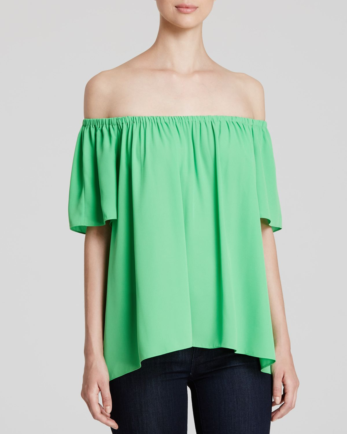 vince camuto ruffle off the shoulder top