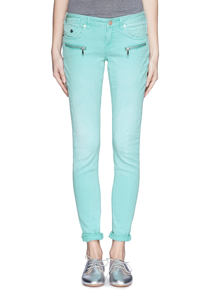 Maison Scotch La Parisienne Skinny Jeans in Green | Lyst