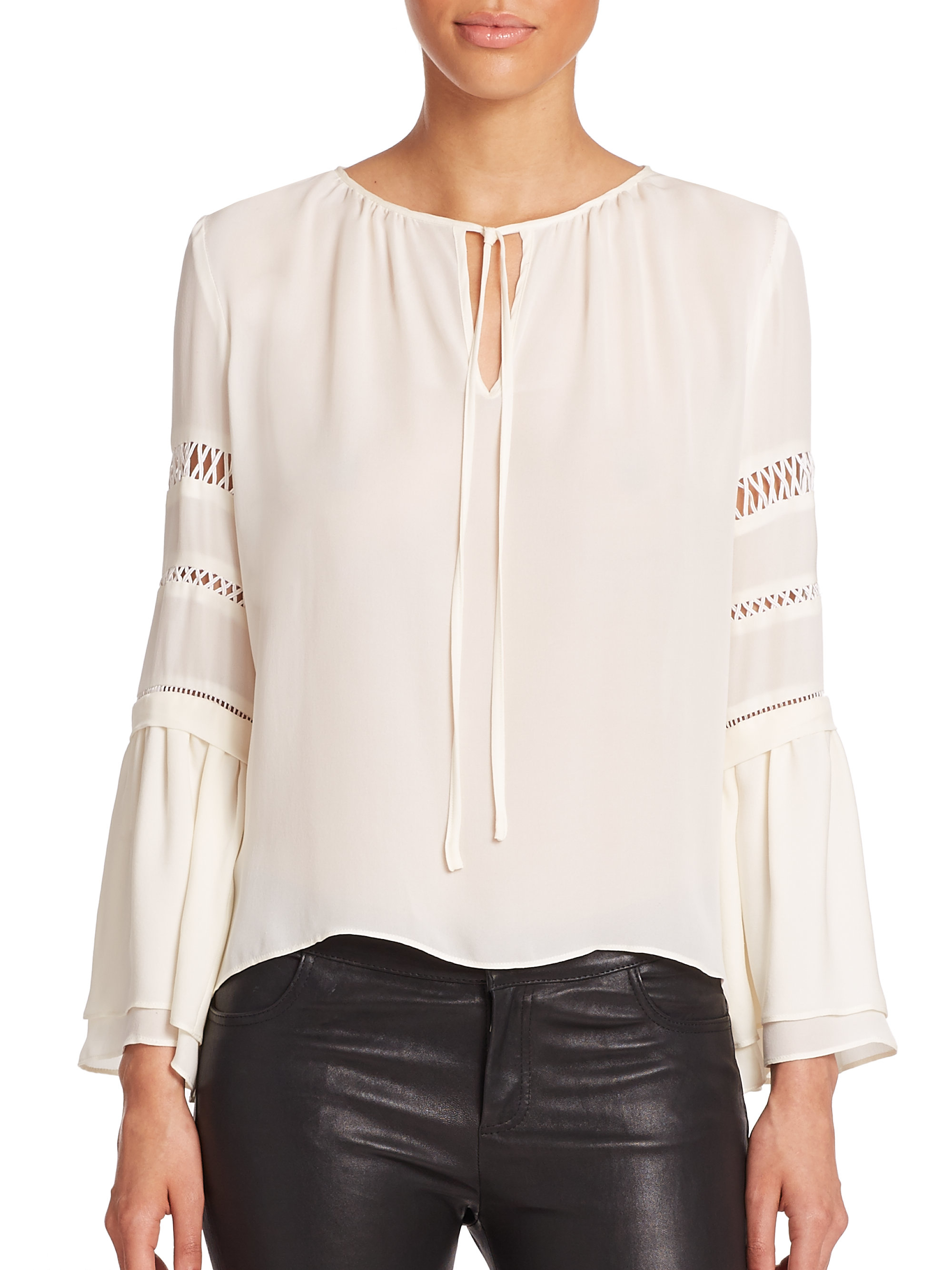 silk peasant blouse