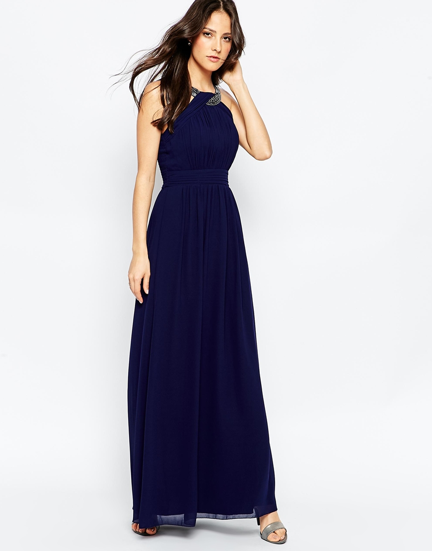 little mistress blue maxi dress